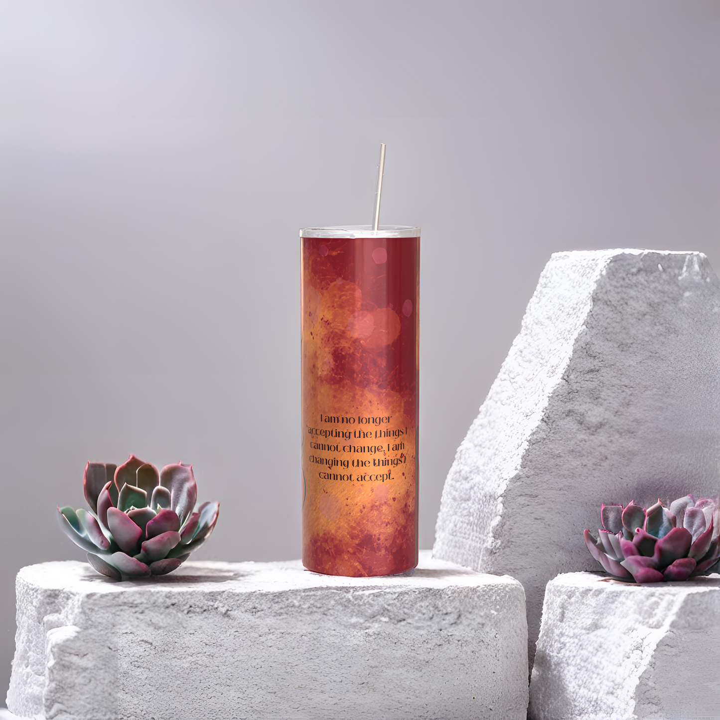 Burgundy Bold Tumbler — Bloom & Dusk Collection