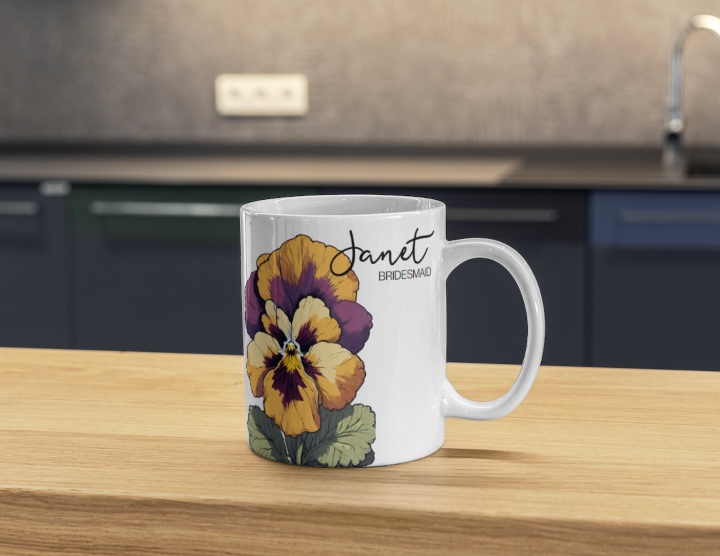 Personalized Birth Flower Mugs