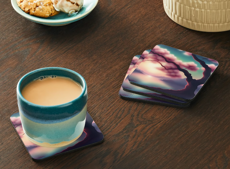 Serene Sakura Coaster Set