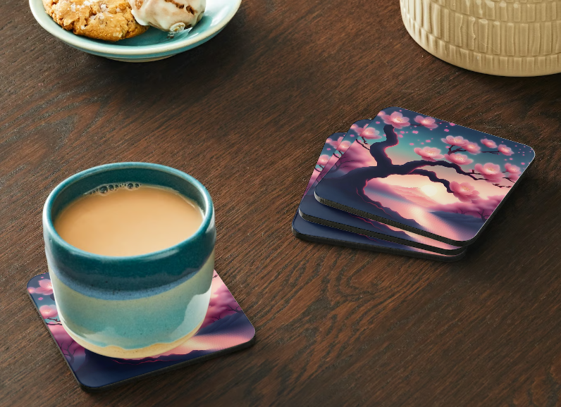 Serene Sakura Coaster Set