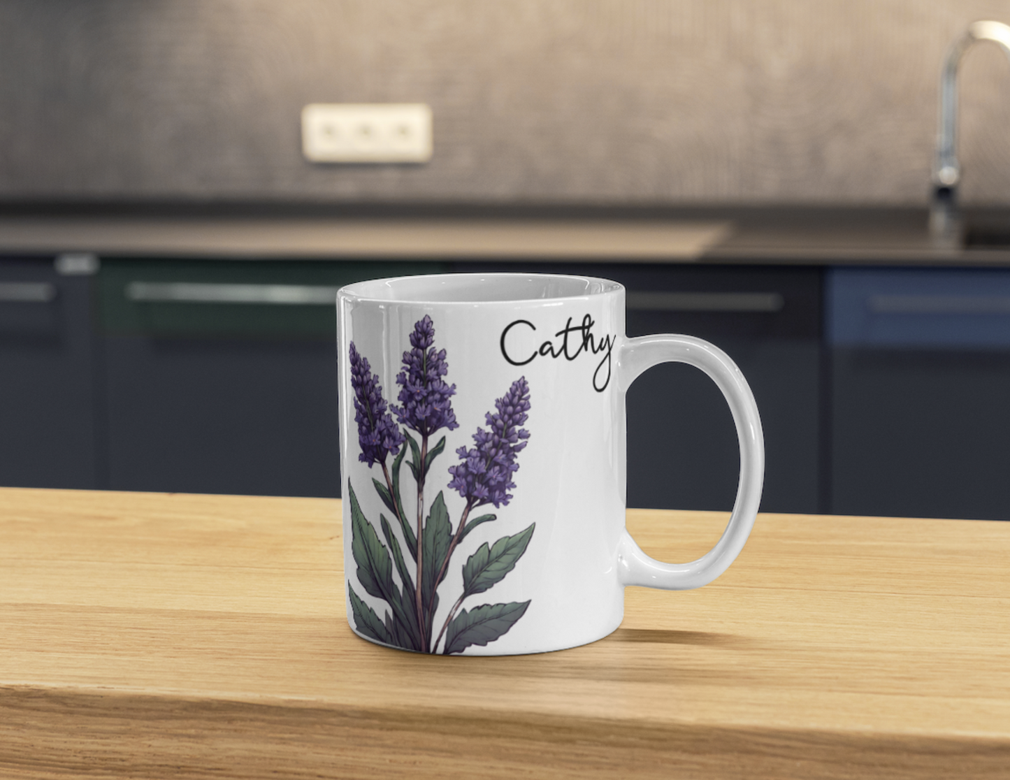 Personalized Birth Flower Mugs