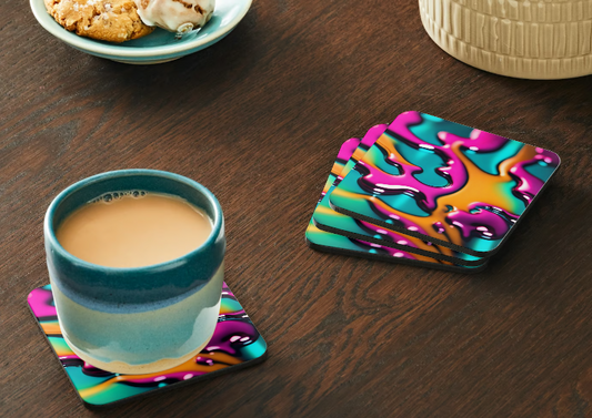 Metallic Melts Coaster Set