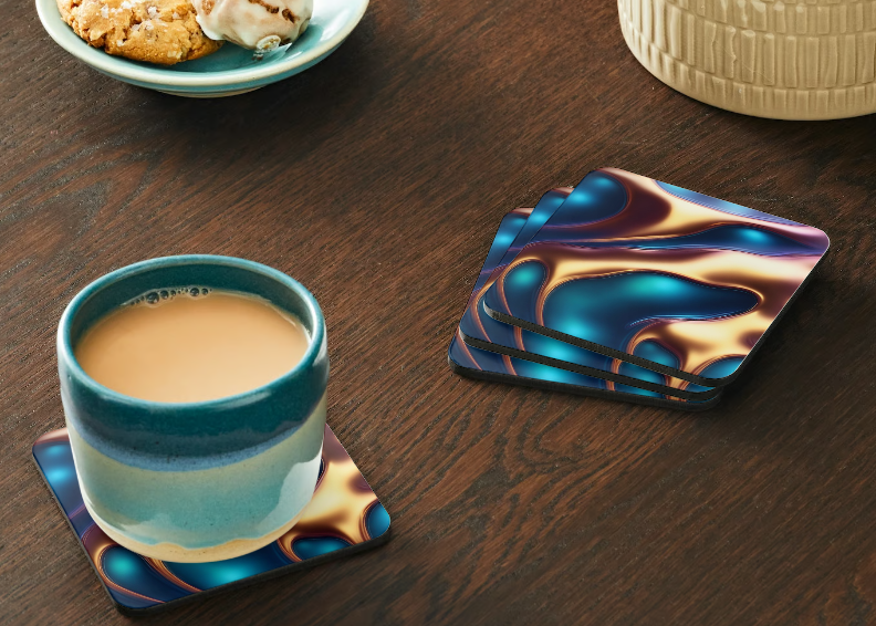 Metallic Melts Coaster Set