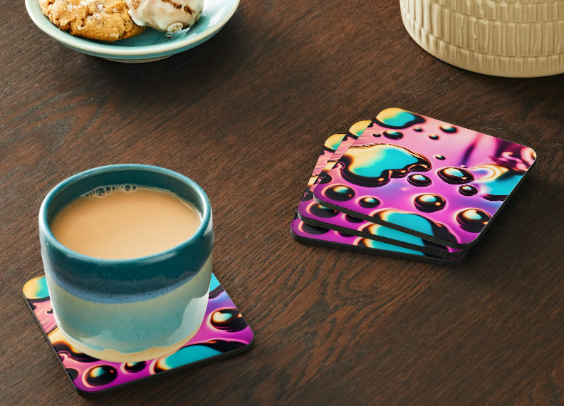 Metallic Melts Coaster Set