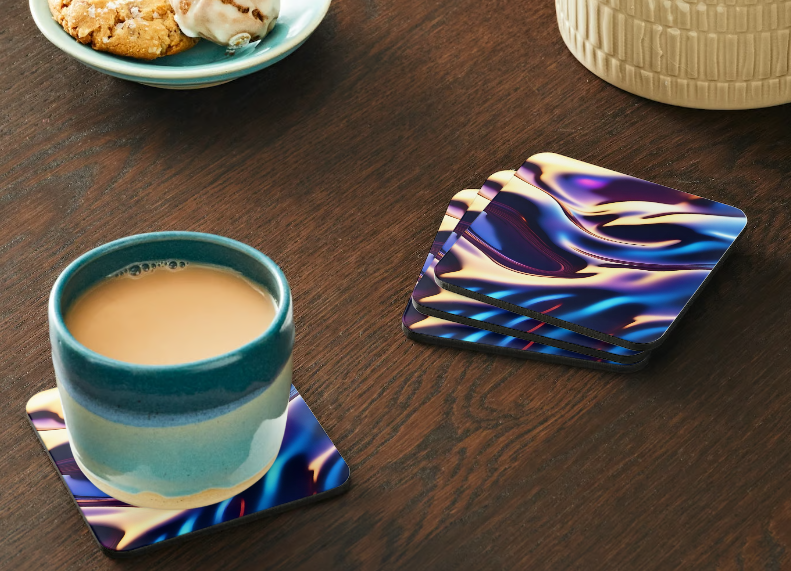 Metallic Melts Coaster Set