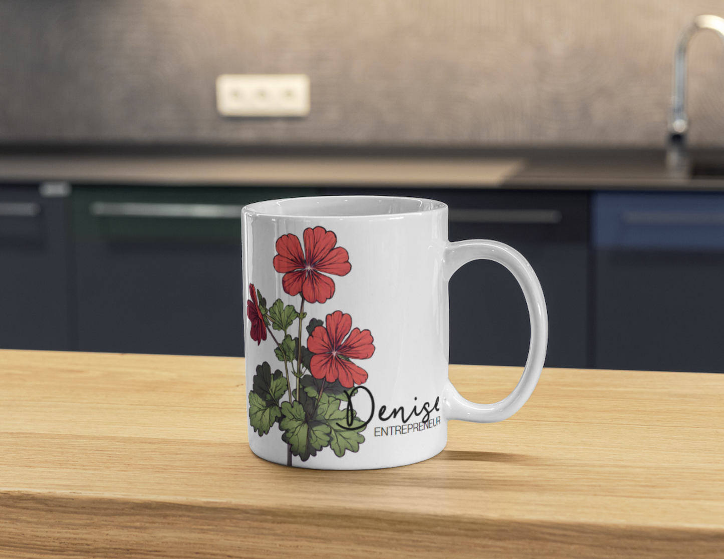 Personalized Birth Flower Mugs