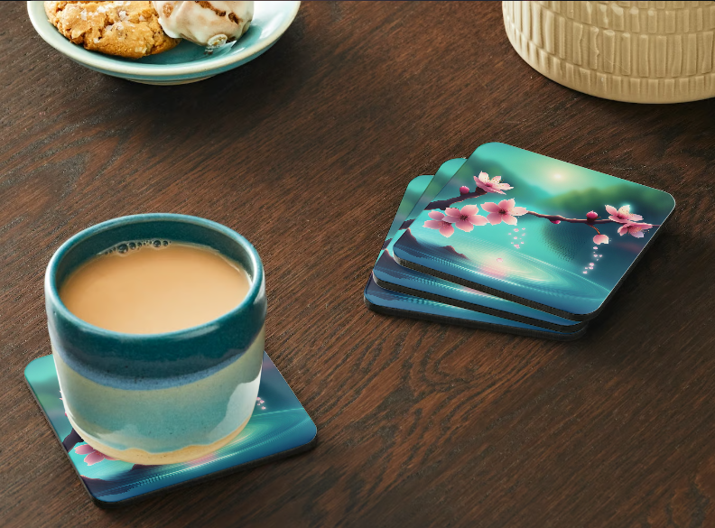 Serene Sakura Coaster Set