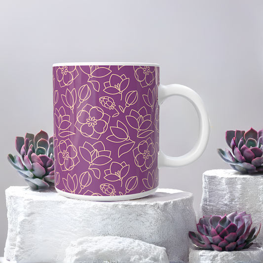 Plum & Petal Mug— Bloom & Dusk Collection