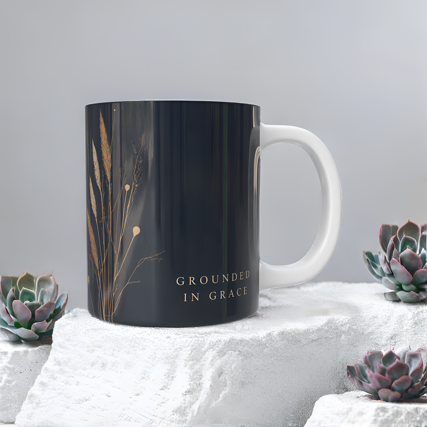 Sapphire Earth Mug — Bloom & Dusk Collection